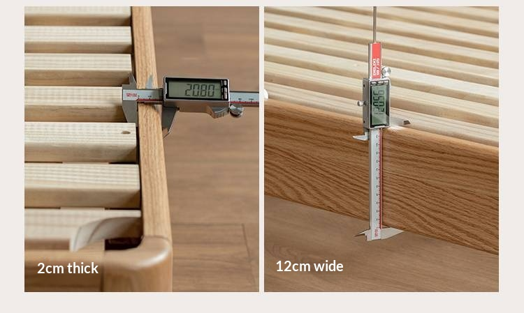 Oak Solid Wood Bed Modern Minimalist Large Bed