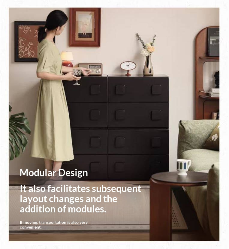 Solid RubberWood TV French Retro Floor Module Combination TV Cabinet.