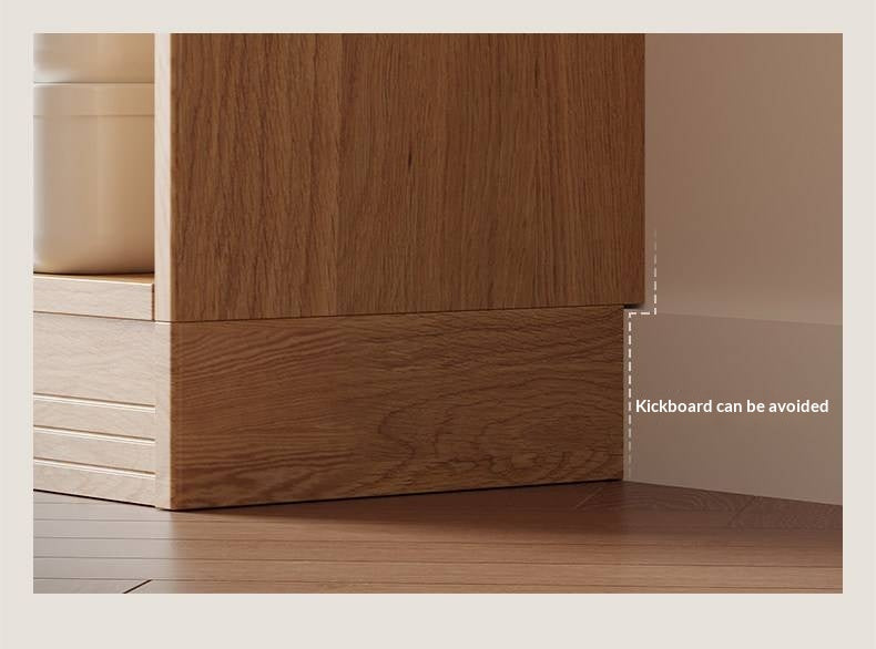 Ash, Oak, Cherry Solid Wood Bookshelf Integrated Wall-Mounted Minimalist