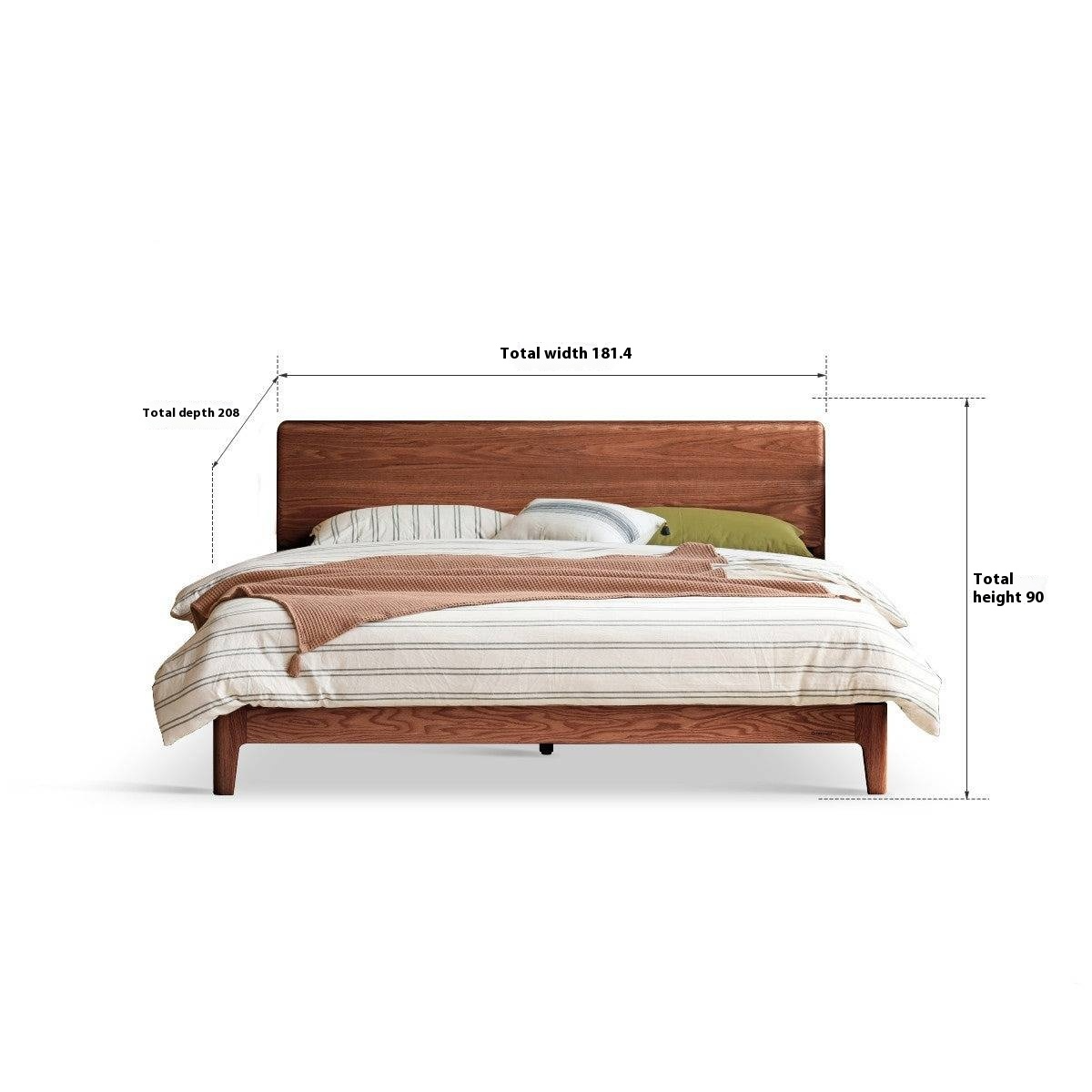 Oak Solid Wood Bed