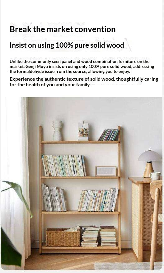Oak, Beech Solid Wood Bookshelf Racks