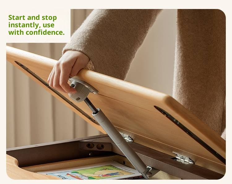 Beech Solid Wood Adjustable Height-Adjustable Study Desk