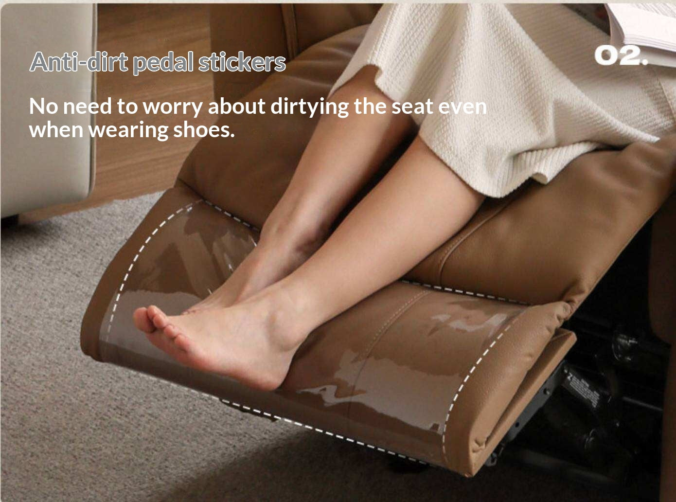 Functional Electric Reclining Chair genuine leather, fabric