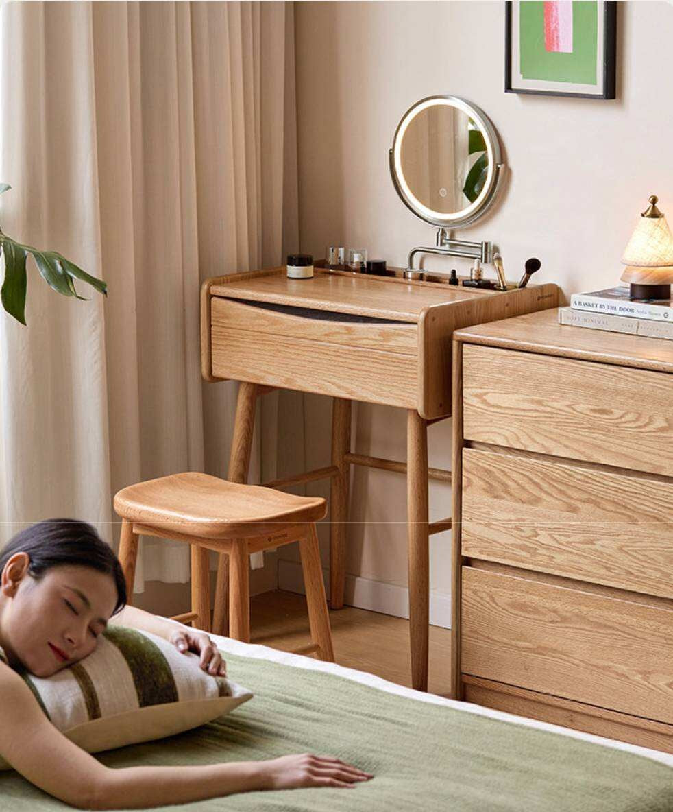 Oak Solid Wood Modern Simple Vanity Table