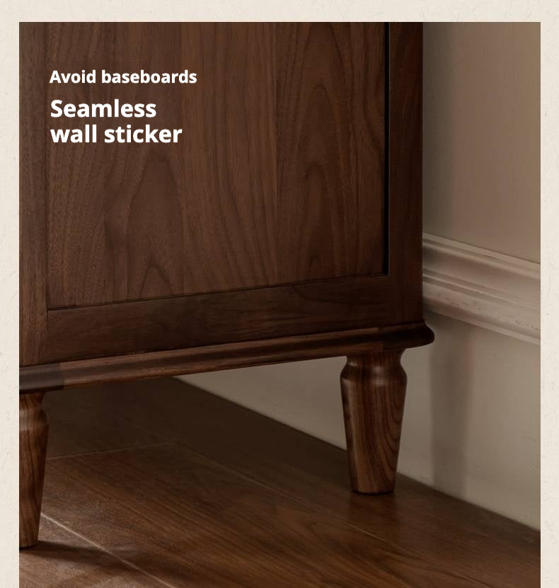 Black Walnut Solid Wood American Retro Chest of Drawers.