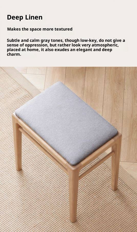 Ash Solid Wood Light Luxury Modern Makeup Stool