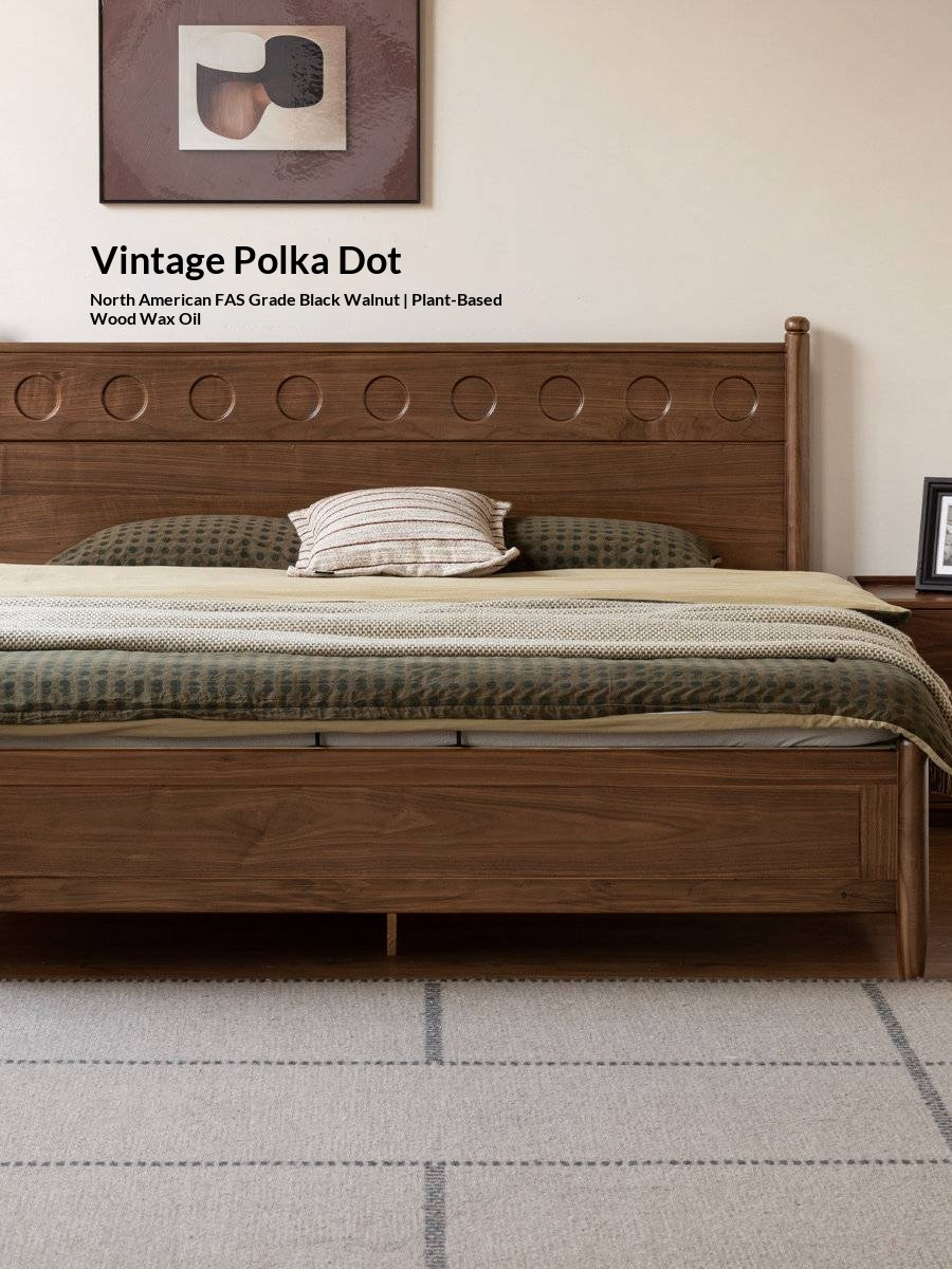 Black Walnut Solid Wood Box Bed — Italian Light Luxury Fully Openable Bed