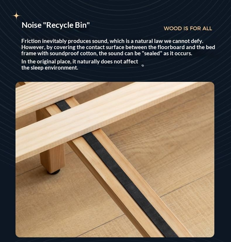 Ash, Beech Solid Wood Modern Simple Luminous Bed