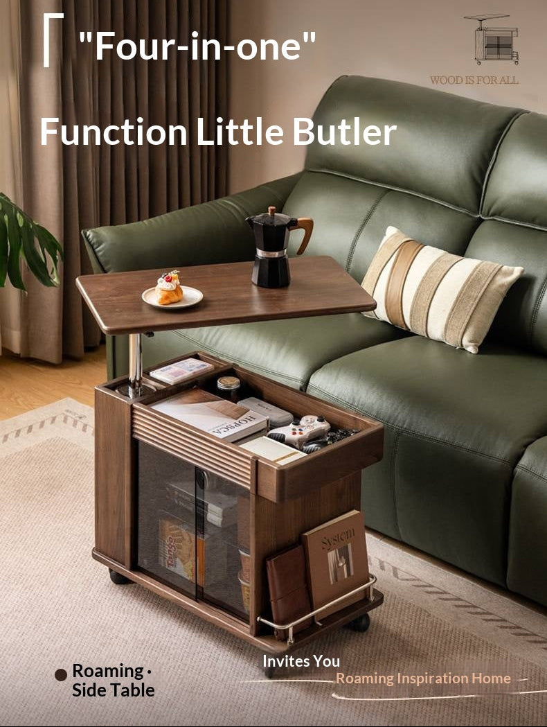 Black Walnut Solid Wood Italian Light Luxury Style Side Table