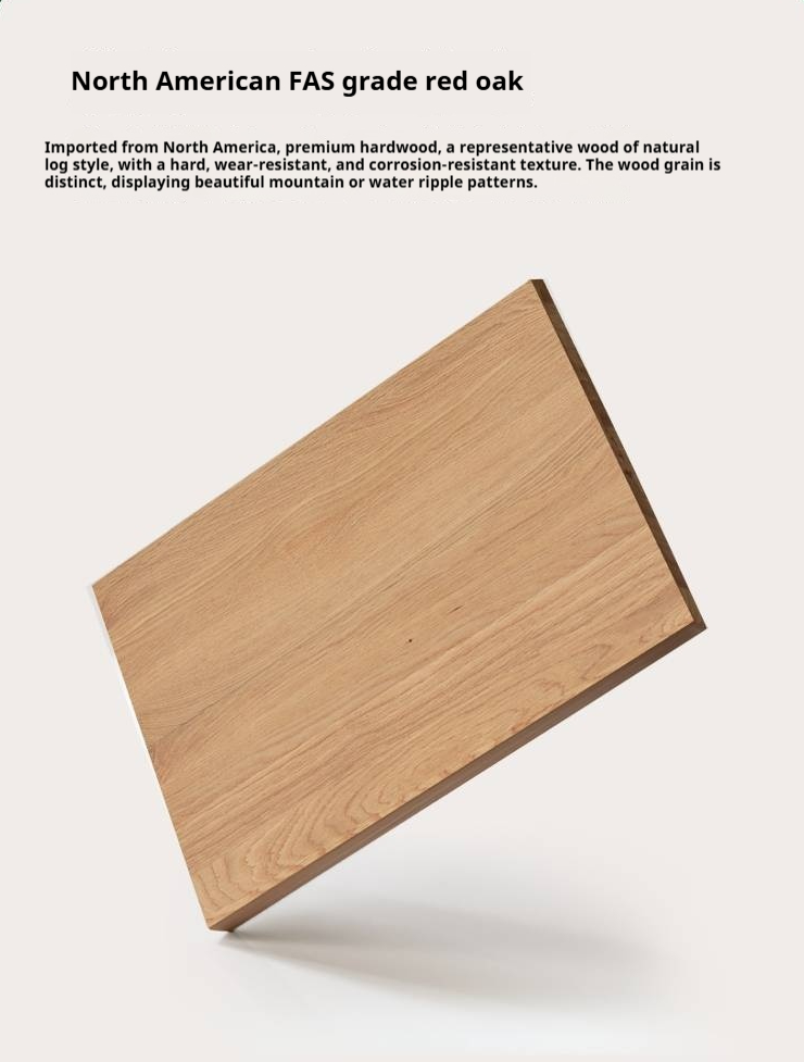 Oak Solid Wood Modern Minimalist Multifunctional with Light Box Bed