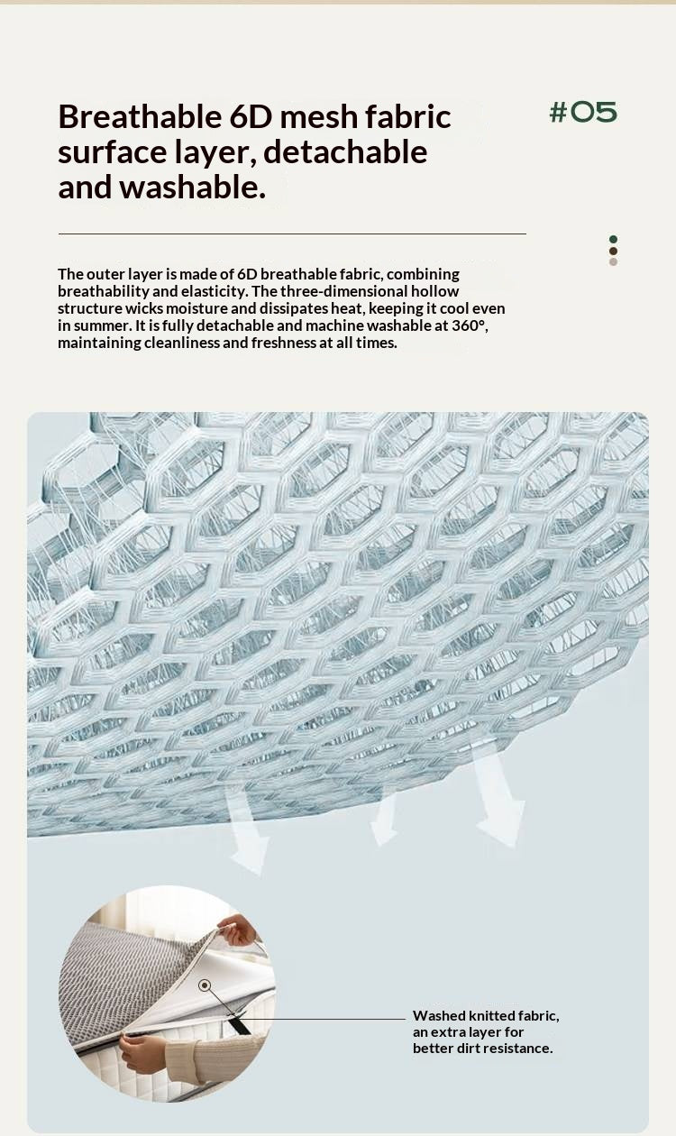 Zero-Glue Coconut Fiber Lumbar Support Firm Mattress — Removable, Washable, Latex Thin Mattress