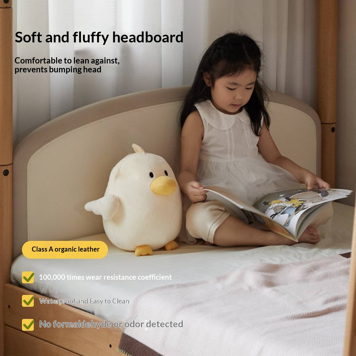 Beech Solid Wood Compact Bunk Bed, Suitable for Adults and Children