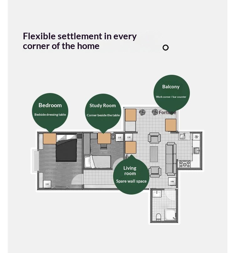 Oak Solid Wood Nordic Style Bookcase