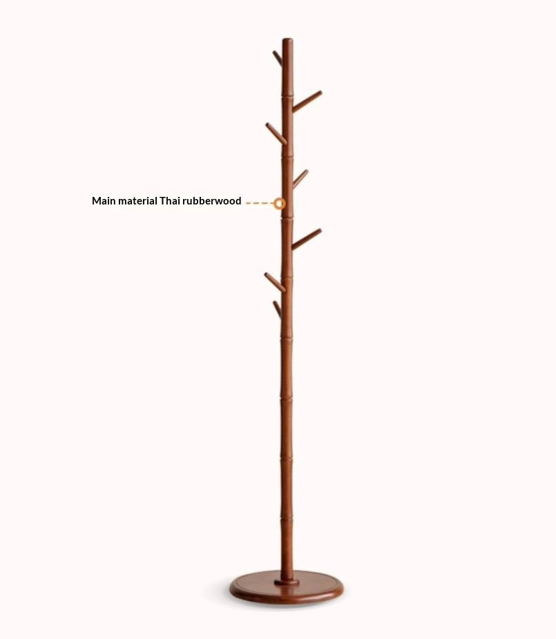 Solid Rubberwood Vintage Style Standing Clothes Hanger