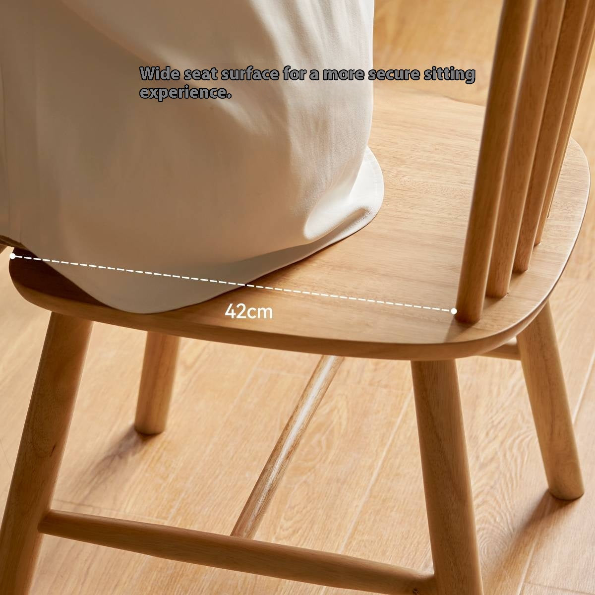 Set 4 pcs Solid RubberWood Modern Dining Chair