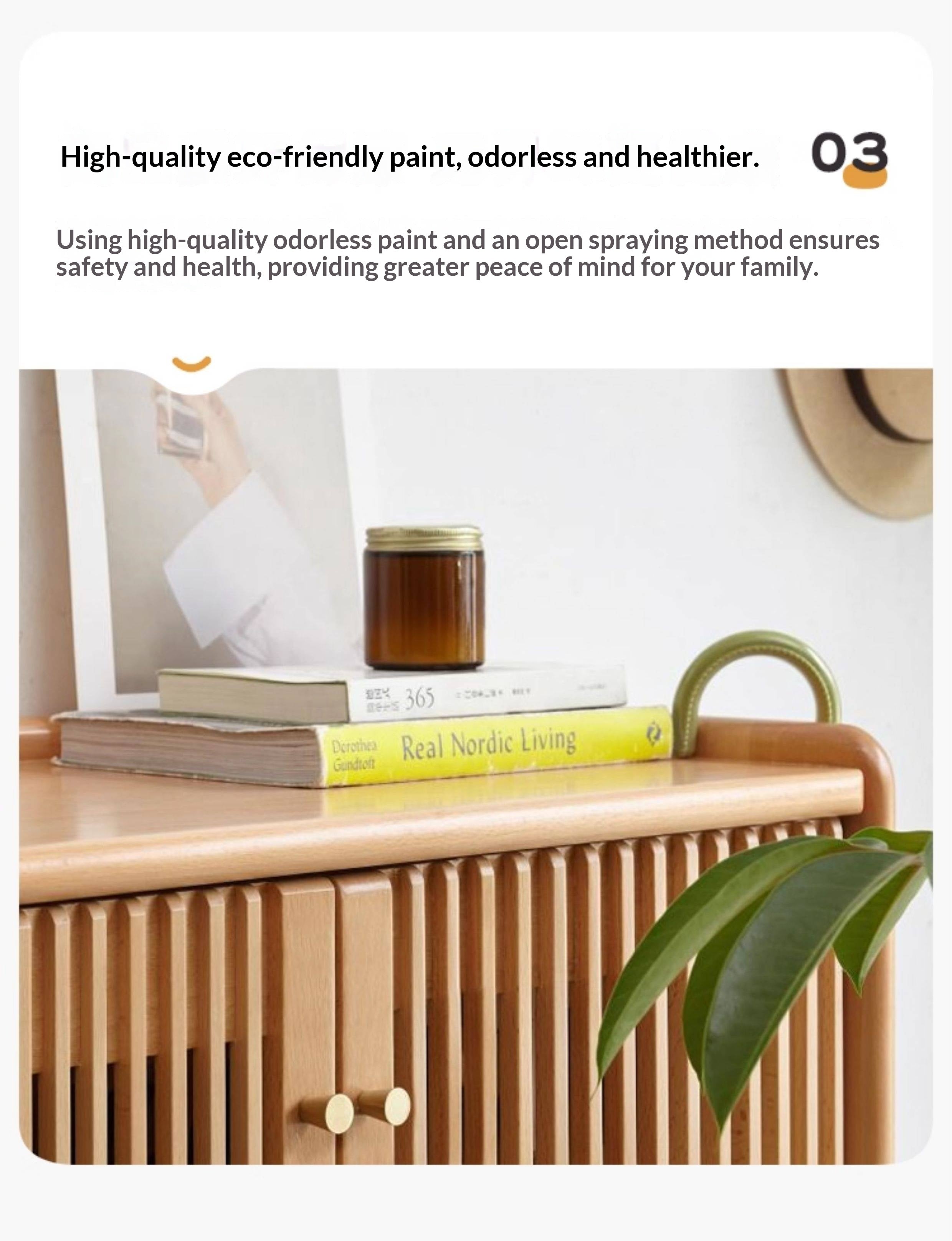 Beech Solid Wood Modern Shoe Cabinet