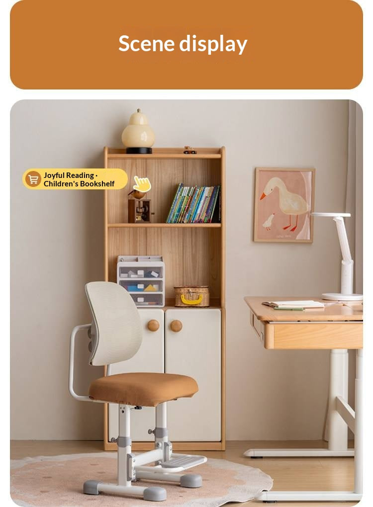 Ergonomic Height-Adjustable Kids Study Chair with Mesh Back and Footrest