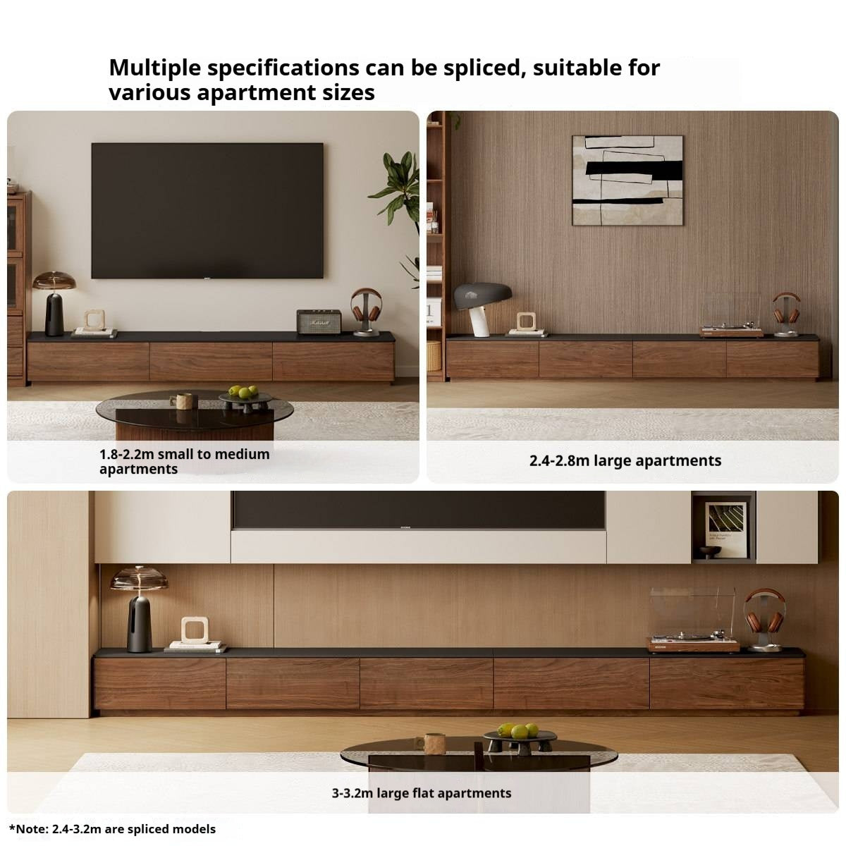 Black Walnut, Catalpa Solid Wood TV Stand Rock Slab