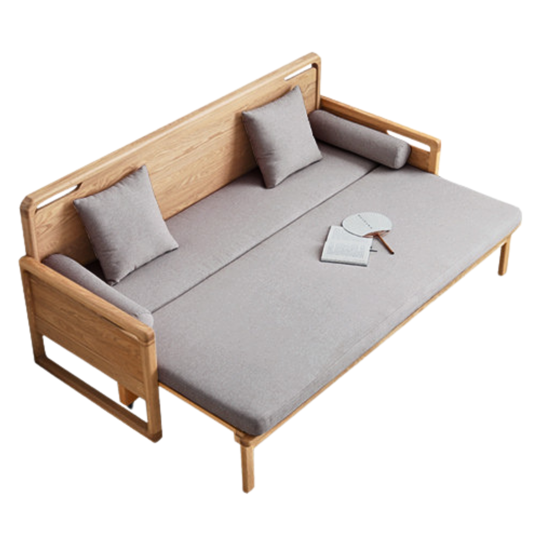 Ash solid wood sofa bed: