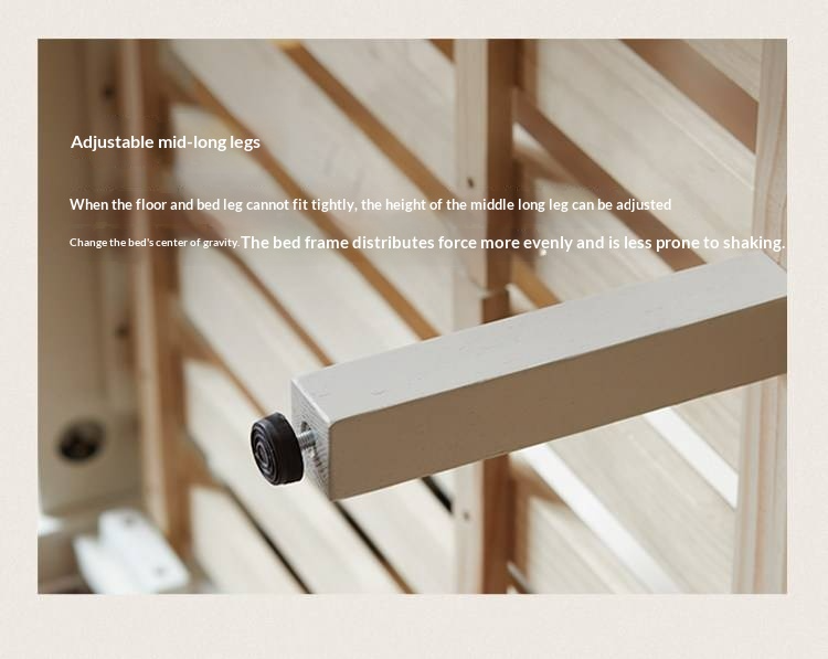 Oak Solid Wood Technology Fabric Soft Bed