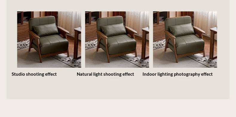 Oak Solid Wood A-Frame Accent Chair with Adjustable Backrest and Sleeper Function