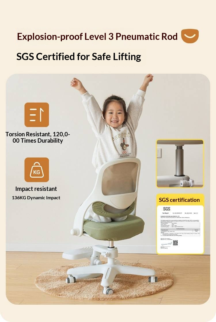 Kids Adjustable Swivel Study Chair with Footrest