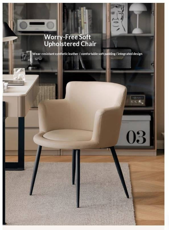 Organic Leather Soft Comfortable Italian Light Luxury Computer Chair