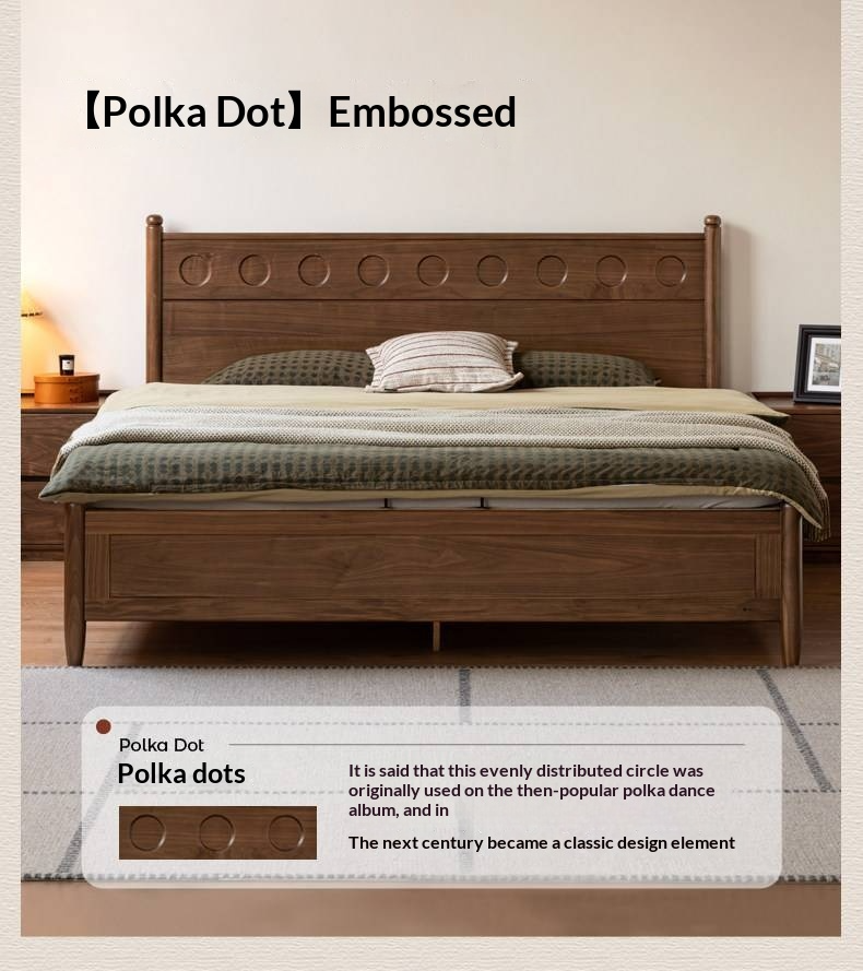 Black Walnut Solid Wood Box Bed — Italian Light Luxury Fully Openable Bed