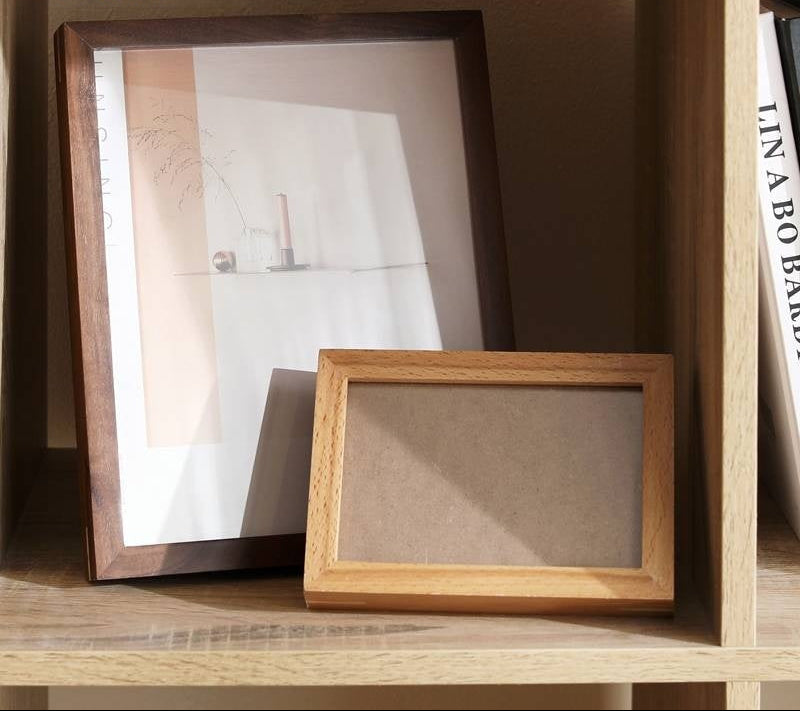 Beech, Black Walnut Solid Wood Nordic Freeze Frame Photo