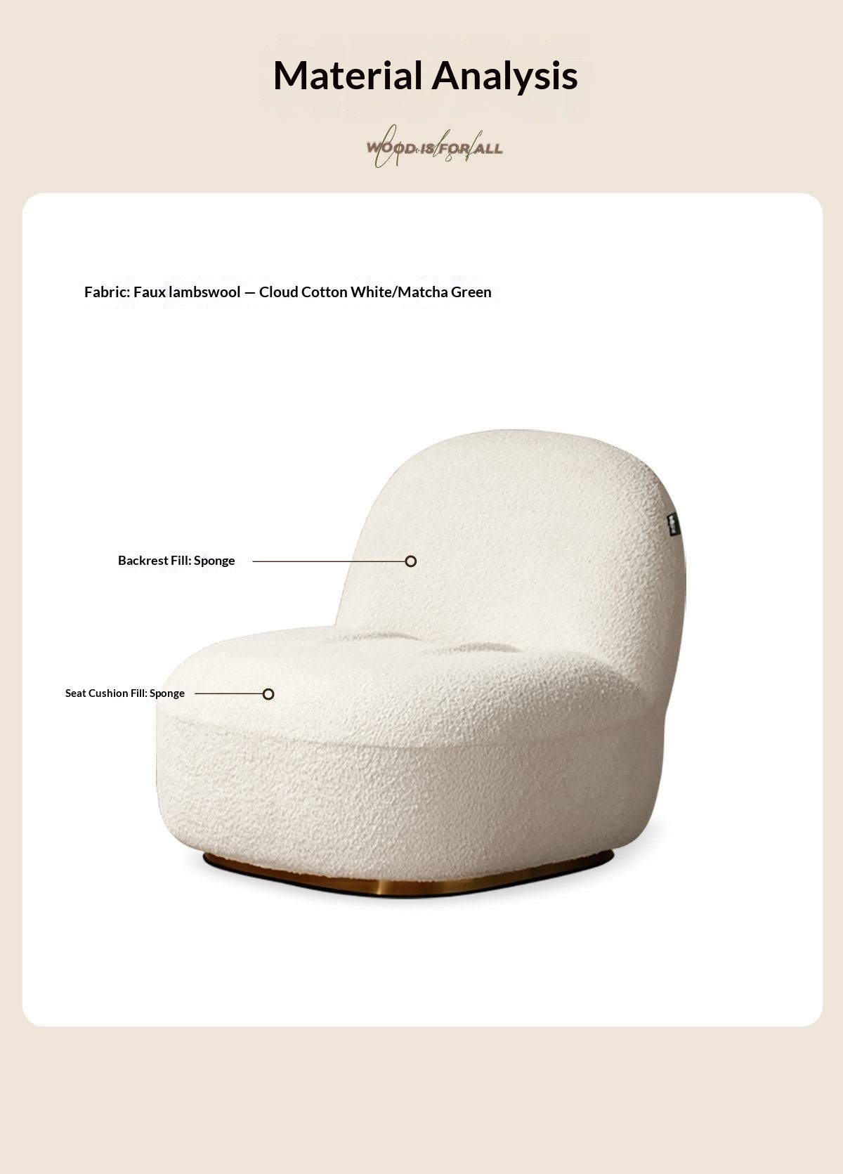 Fabric Modern Sydney-Inspired Lounge Chair