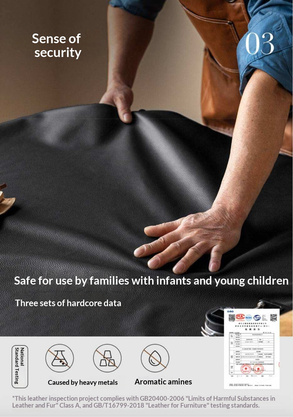 Black walnut solid wood Top Grain Genuine Leather Zero Wall Power Reclining Sofa