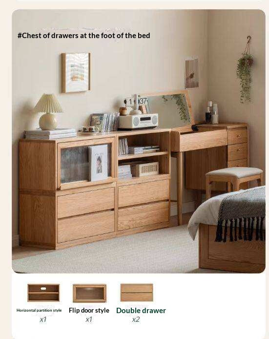 Oak, Ash Solid Wood Modern Free Combination Storage Bookcases