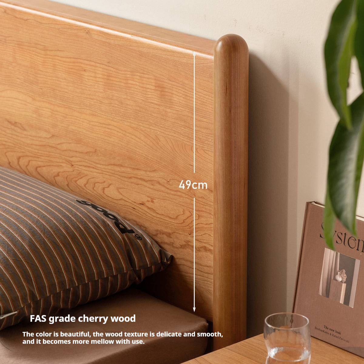 Cherry Wood, Black Walnut Solid Wood Box Bed