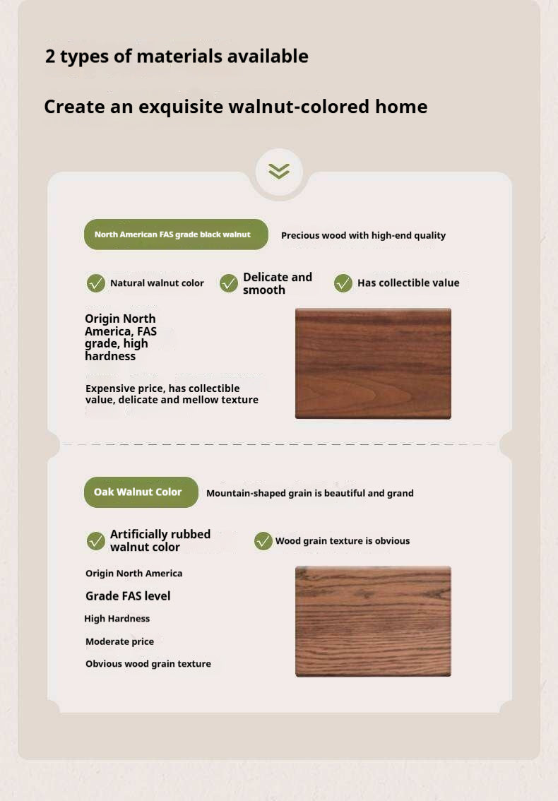 Black Walnut, Oak Solid Wood Modern Makeup Stool