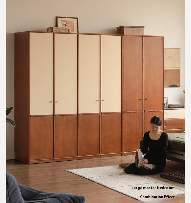 Oak Solid Wood Antique Style Wardrobe