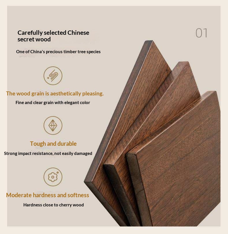 Catalpa Solid Wood TV Cabinet with Storage Drawers, Media Console with Slate Top