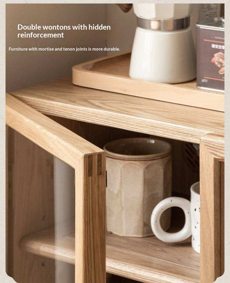 Ash Solid Wood Storage Sideboard