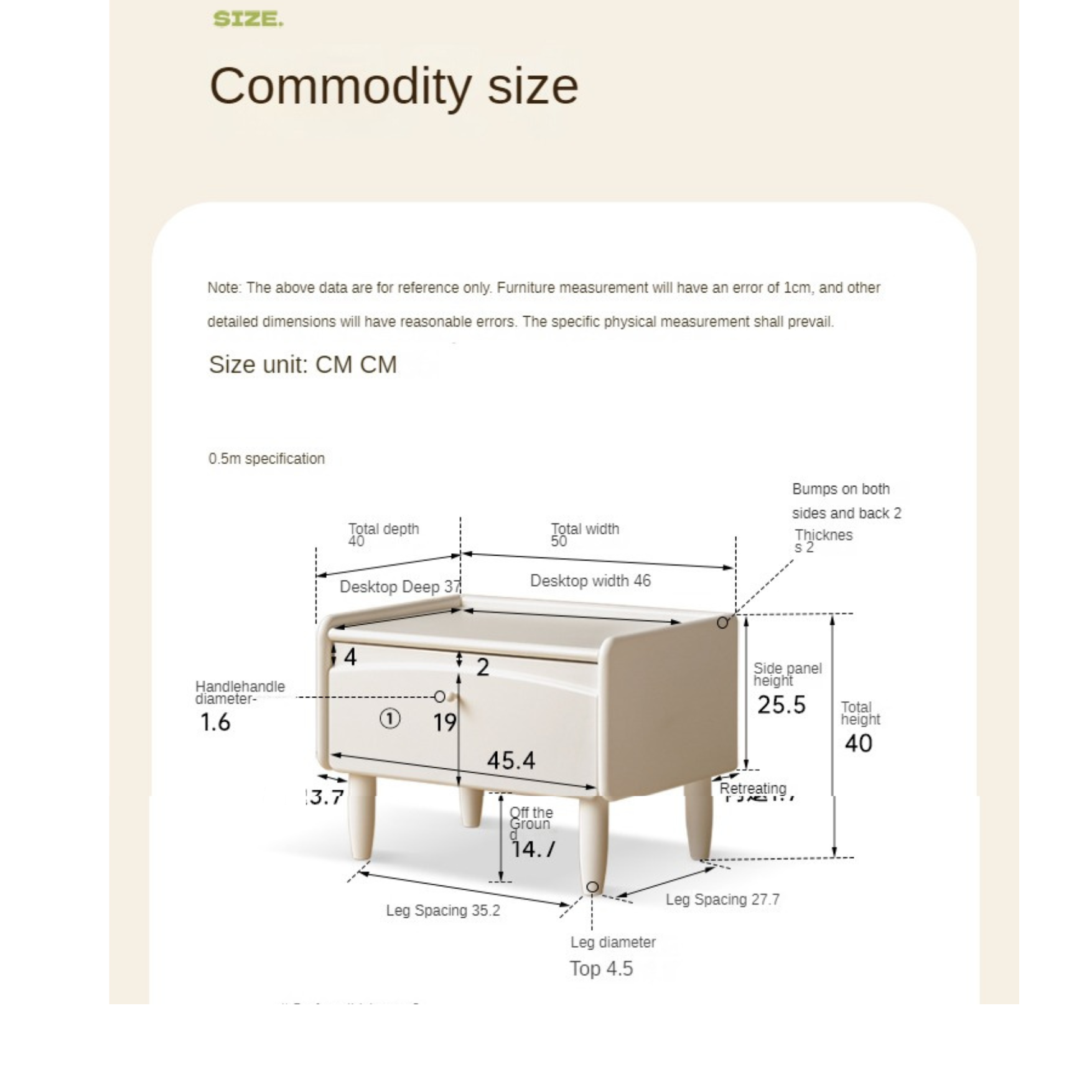 Poplar Solid Wood Cream Style Dressing Table,