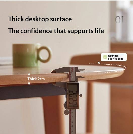 Beech Solid Wood Folding Dining Table