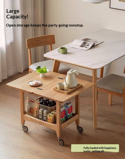 Oak Solid Wood Folding Side Table