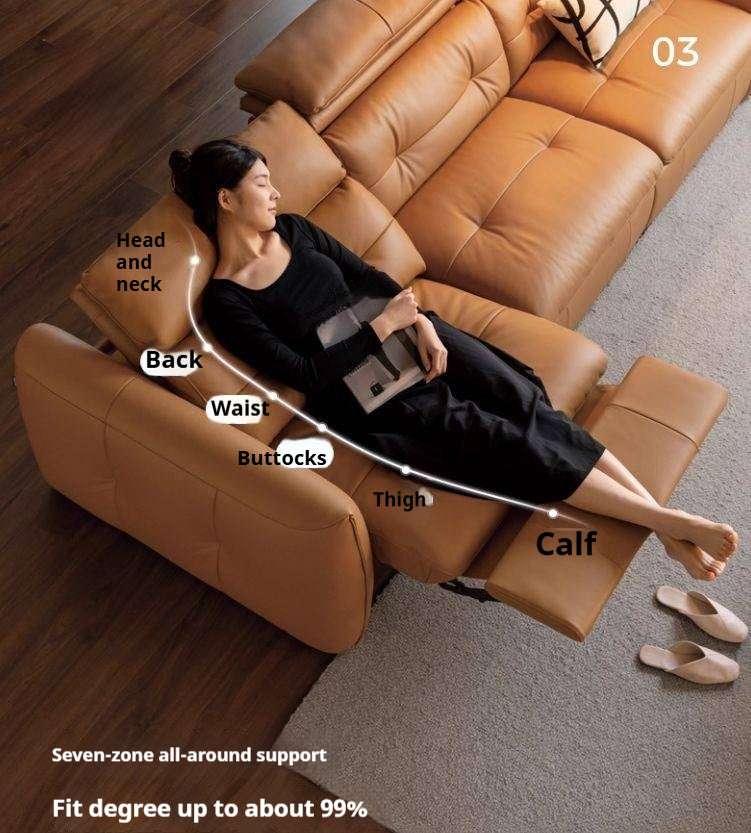 Leather Electric Luxury High Backrest Sofa
