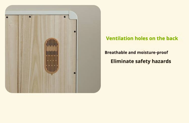 Rubber Solid Wood Children's Storage Cabinet.