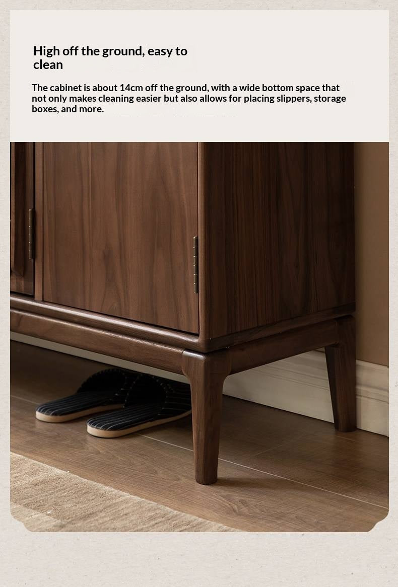 Black walnut, Ash Solid Wood Large Capacity Shoe Cabinet