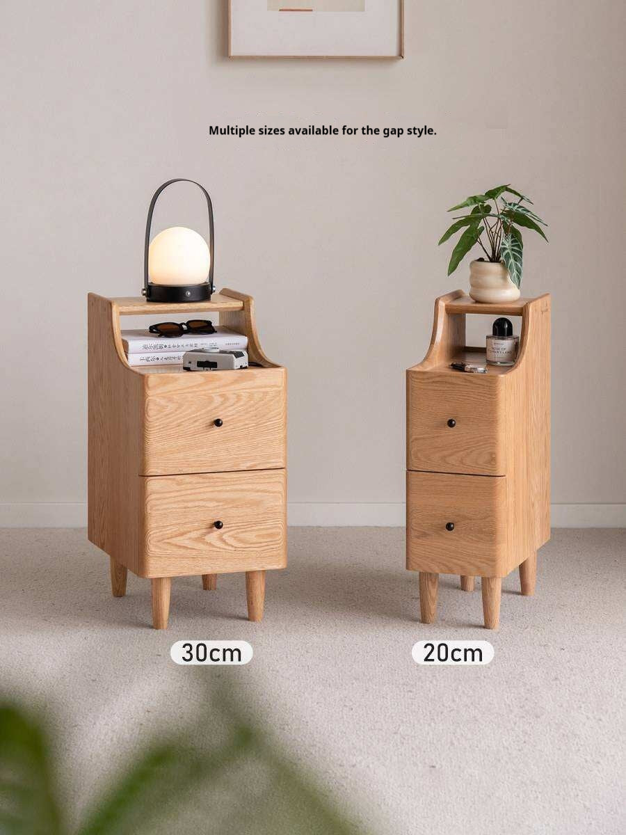 Ash, Oak Solid Wood, Solid RubberWood Modern Nightstand.