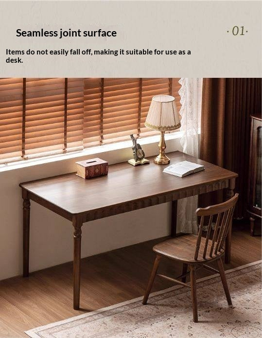 Black Walnut Solid Wood American Retro Style Dining Table