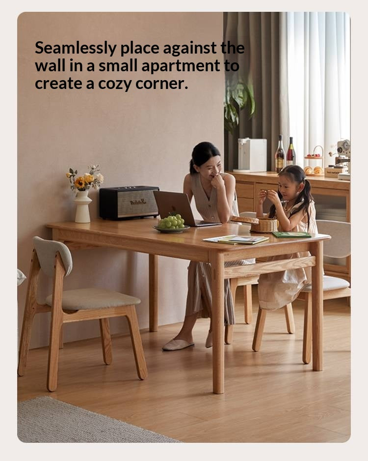 Oak Solid Wood Modern Minimalist Long Dining Table