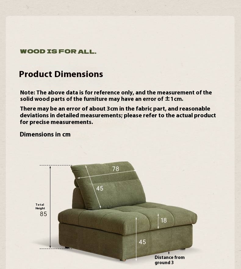 Modular Fabric Sofa – Modern Casual Free Combination Sofa Tofu Block Design