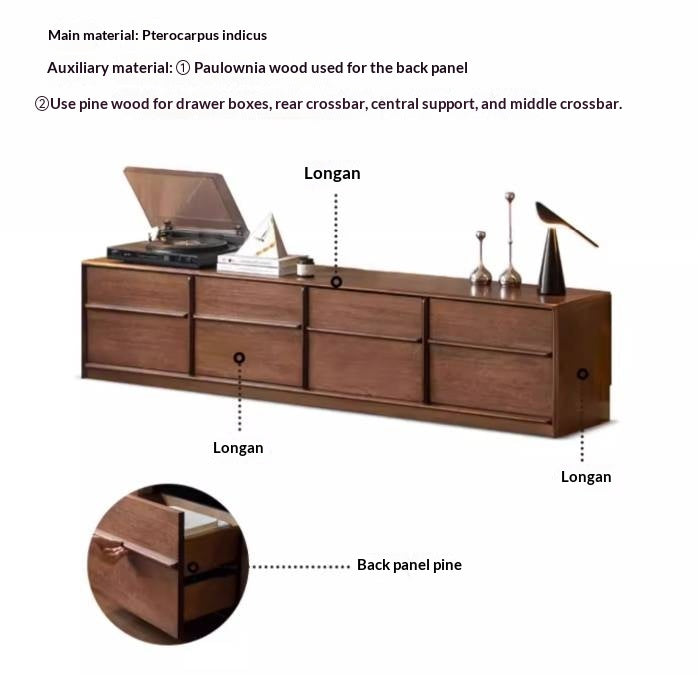 Solid Rosewood Modern Simple TV Cabinet