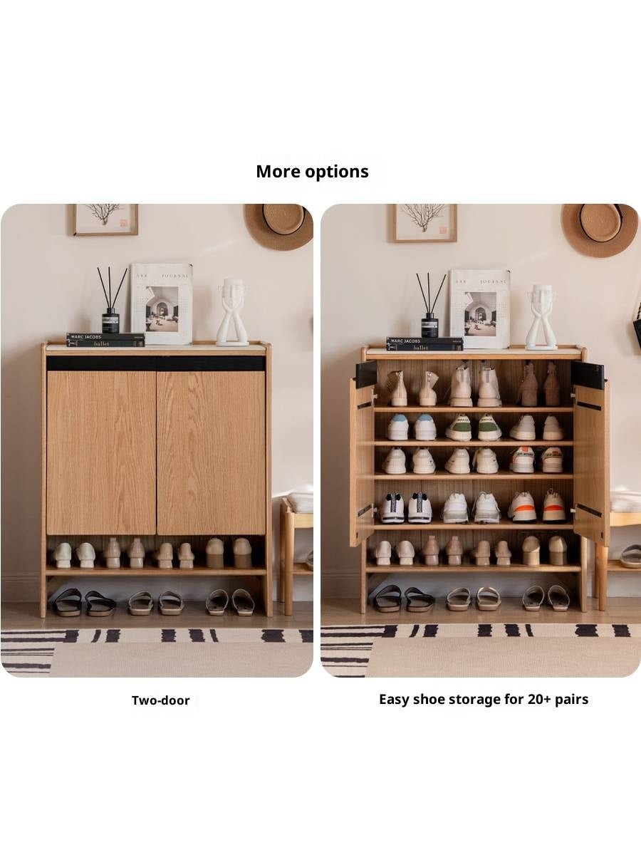Oak Solid Wood Modern Shoe Cabinet
