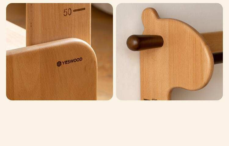 Beech, Solid Rubberwood Children's Coat Rack.